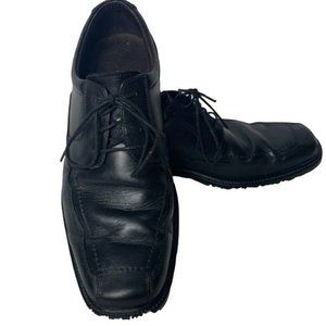 Johnston & Murphy Mens Novick Black Cap Toe Shoes Size 8.5 Lace Up Dress Casual